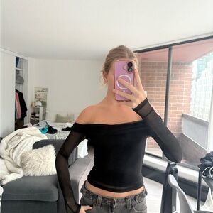 Black Off-Shoulder Top